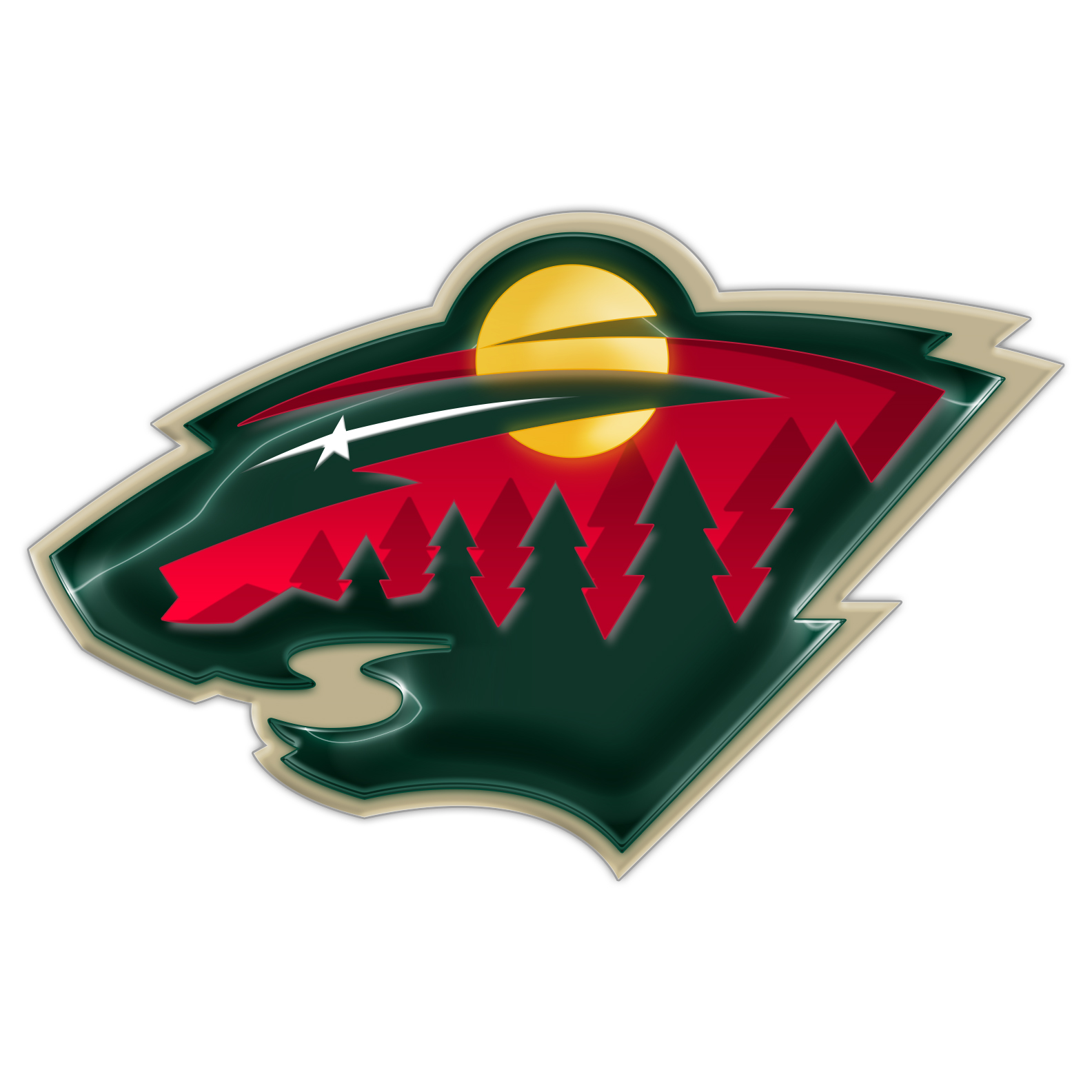 Minnesota Wild Crystal Logo iron on paper